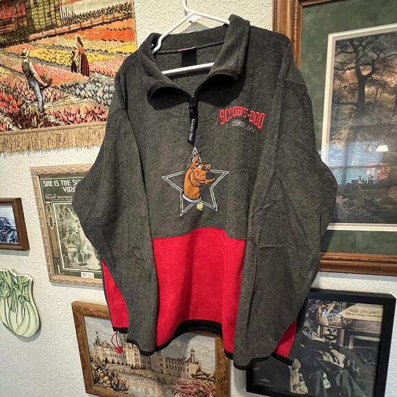 Vintage 2001 Scooby Doo Original 1/4 Zip Sweater Size 2XL - Picture 2 of 6